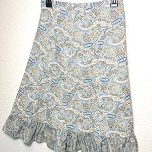 Ladies Gap Paisley Skirt  - Size 0
